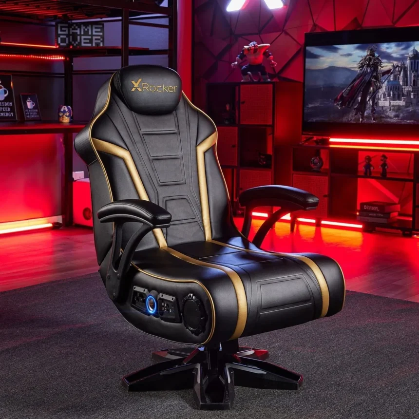 x rocker gaming chair with speakers